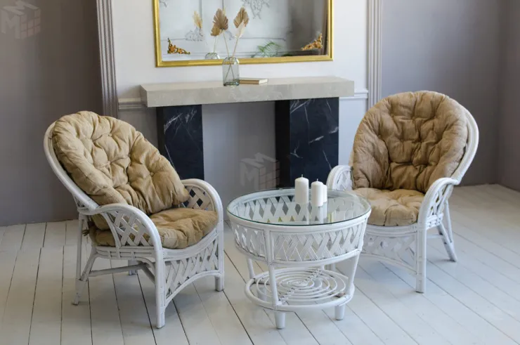 Комплект Черчилль с 2-х местным диваном, цвет: белый