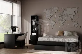 2.02.07.140.5 СИРИУС стеллаж 2 ящика 39х190 Дуб Венге RU