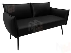 Диван прямой Лига-083 ( экокожа GRIFON 18 черный )