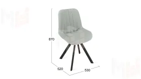 Стул Марвел К2 Исп. 2 Черный муар Велюр Confetti Silver