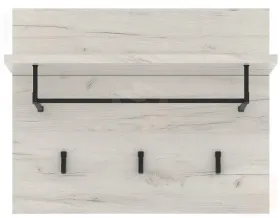 Вешалка ГРЕТТА  500  с полкой Дуб Крафт белый