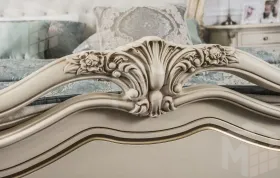 Кровать Мона Лиза 180х200 см с мягким изголовьем крем