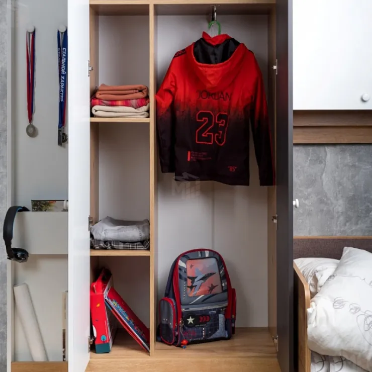 Шкаф для одежды и белья ЛОЙС 92  Графит