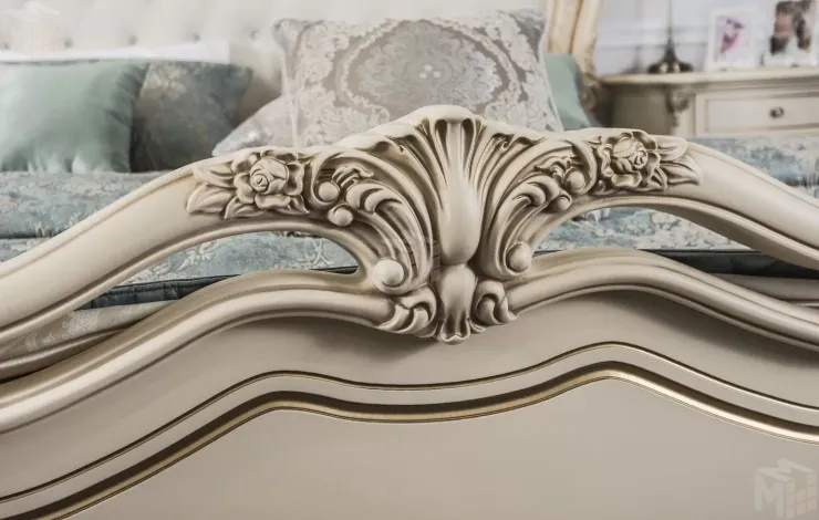 Кровать Мона Лиза 180х200 см с мягким изголовьем крем