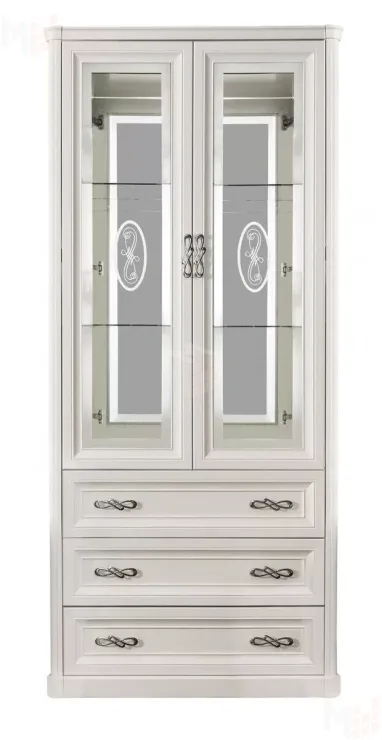 Витрина Мишель 2-ств белый матовый