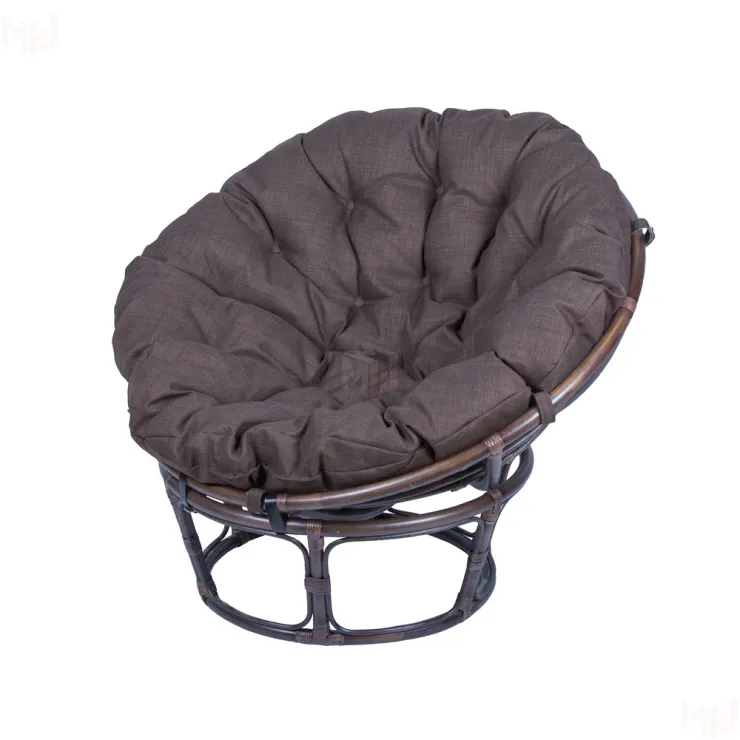 Кресло Папасан 23/01 с коричневой подушкой