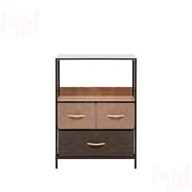 Комод Leset Локи 3 ящ., Коричневый (Коричневый/Бежевый, светло-коричневый, темно-коричневый)