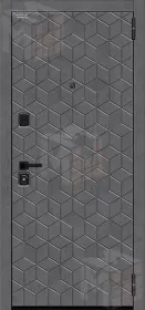 Входная металлическая дверь Кьюб (RBE)  Slate Art/Snow Art