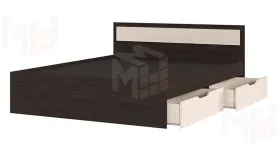 Кровать Гармония 1,6 КР-604 с ящиками венге - дуб белфорт