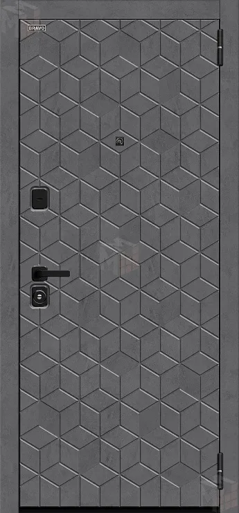 Входная металлическая дверь Кьюб (RBE)  Slate Art/Snow Art