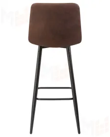 Стул барный DOBRIN NICOLE (черные матовые ножки, коричневая микрофибра (PK-03))