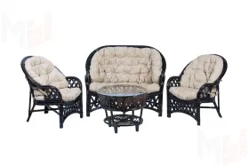 Комплект Черчилль (Рузвельт) с 2-х местным диваном и круглым столом