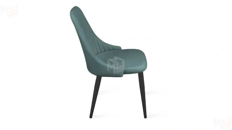 Стул Франк (конус) исп. 2 - ДП2-30 Черный матовый/Микровелюр Madera Aquamarine (аквамарин)