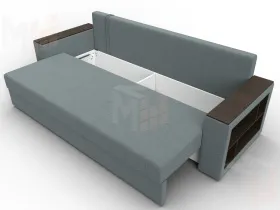 Диван прямой Дубай Лайт ( Амур 07 серый )
