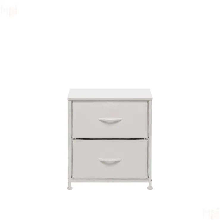 Комод Leset Линкс 2 ящ. (к/з), Каркас Белый, ящики Белые (Белый/Белый)