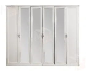 Шкаф Мишель 6-дверный белый матовый