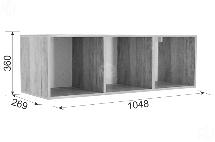 Полка навесная 44 дуб мария