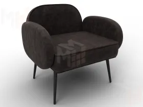 Кресло Лига-086 ( велюр BRUT 17 коричневый )