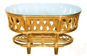 Столик из ротанга «Черчилль» овальный