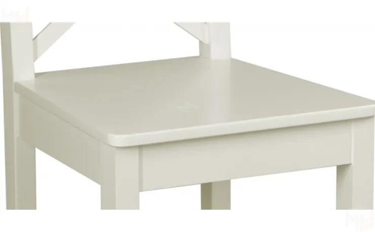 Стул полубарный деревянный с жестким сиденьем Бергольф Слоновая кость