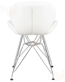 Стул обеденный DOBRIN BUTTERFLY CHROME (ножки хром, цвет белый)
