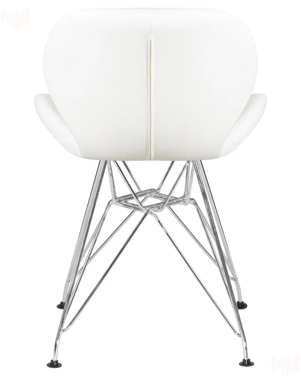 Стул обеденный DOBRIN BUTTERFLY CHROME (ножки хром, цвет белый)