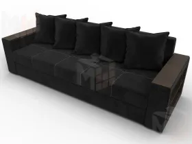 Диван прямой Дубай Лайт ( Черный )