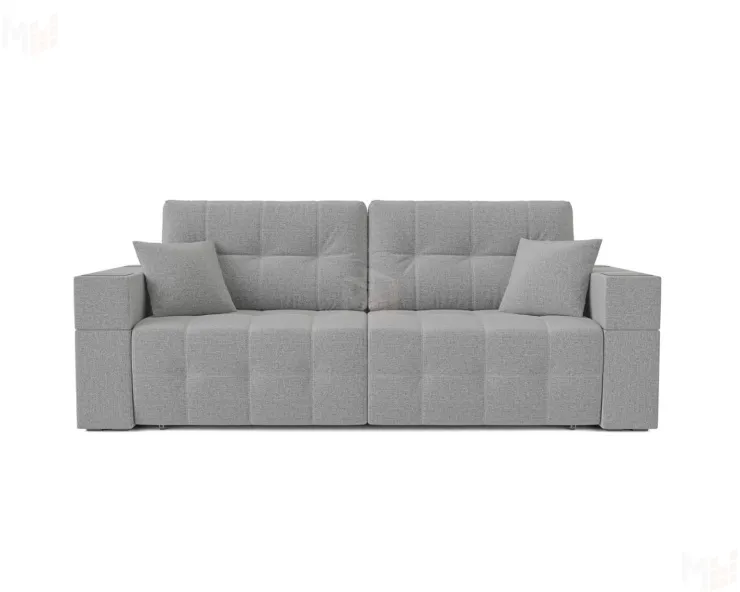 Диван еврокнижка Венеция рогожка серая