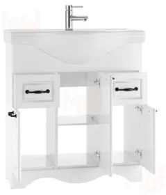 Тумба под умывальник "Классика 80" RICH белое дерево Домино