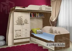 Кровать-чердак Пираты ПР-4/1 + низкая кровать ПР-01