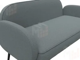 Диван прямой Лига-086 ( Амур 07 серый )