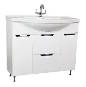 Тумба под умывальник "Эльбрус 100" Грация с двумя ящиками В2 Домино
