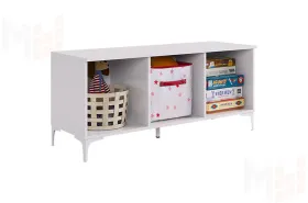 Тумба Зефир  115.01 белое дерево/пудра розовая (эмаль)