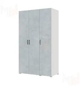 Шкаф Бостон 1200 (белый/бетон) 2 ящика