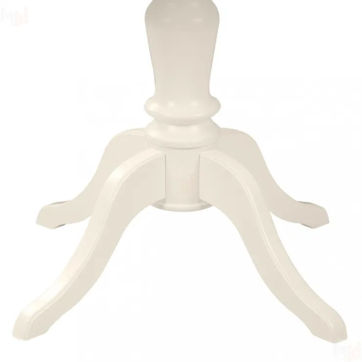 Обеденная группа стол Элат D90 Слоновая кость и 2 стула Арктос Слоновая кость/Бежевый жаккард