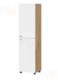 Пенал глухой Милан Дуб Золотой/Белый Матовый