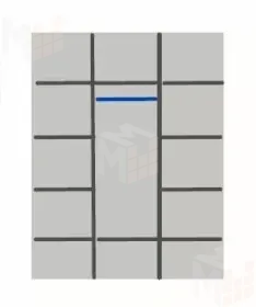 Шкаф Мокко 3-дверный с зеркалом серый камень