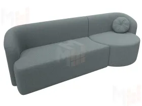 Диван прямой Лига-027 угол правый ( Амур серый )