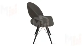 Стул Гэтсби К3 Черный муар, Велюр Confetti Stone
