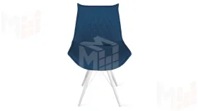 Стул Фэнди К3 Белый матовый, Велюр Confetti Blue