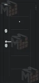 Входная металлическая дверь Борн Букле черное/Snow Melinga