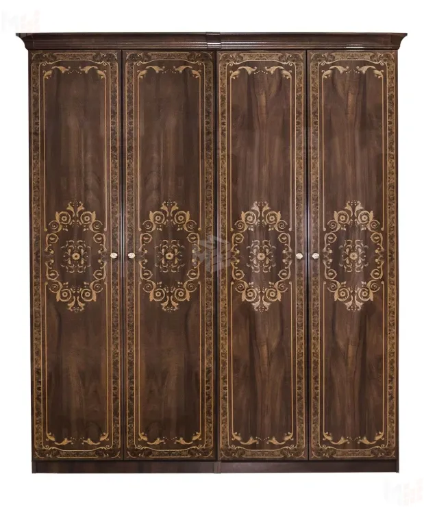 Шкаф Патрисия 4-дверный (2+2) без зеркал караваджо глянец