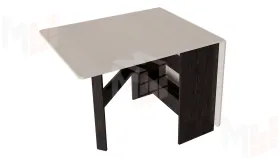 Стол-книжка тип 2 Антрацит/Дуб крафт белый