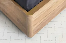 Кровать Адам с подъемным механизмом 160х200 дуб крафт золотой/грей алькантара (велюр)