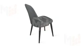 Стул Франк (конус) исп. 2 - ДП2-30 Черный матовый/Микровелюр Catania Silver (серый)