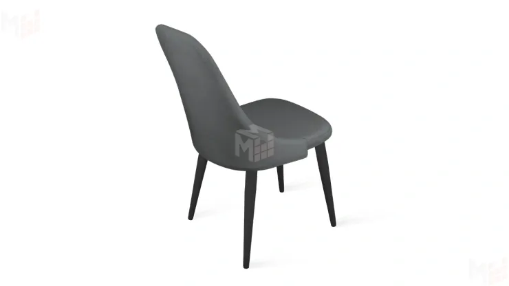 Стул Франк (конус) исп. 2 - ДП2-30 Черный матовый/Микровелюр Catania Silver (серый)