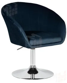 Кресло дизайнерское DOBRIN EDISON (синий велюр (1922-20))