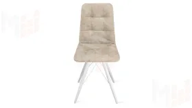 Стул Аспен К3 Белый матовый, Велюр Wellmart Dark Beige
