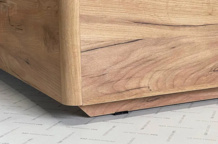 Кровать Адам с подъемным механизмом 160х200 дуб крафт золотой/белый (экокожа)