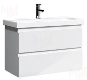 Тумба подвесная под умывальник "Moduo 80" Graffo белый глянец В2 Домино